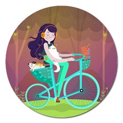 Bikeride Magnet 5  (round) by Mjdaluz