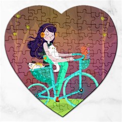 Bikeride Jigsaw Puzzle (heart) by Mjdaluz