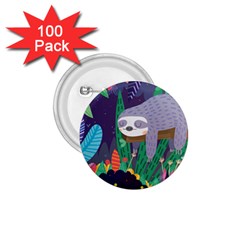 Sloth In Nature 1 75  Buttons (100 Pack) 