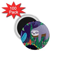 Sloth In Nature 1 75  Magnets (100 Pack)  by Mjdaluz