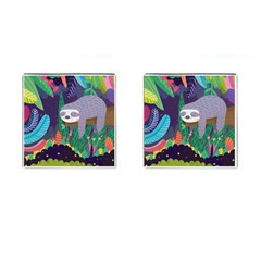 Sloth In Nature Cufflinks (square) by Mjdaluz