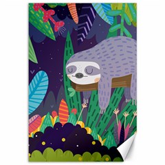 Sloth In Nature Canvas 12  X 18  