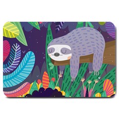 Sloth In Nature Large Doormat  by Mjdaluz