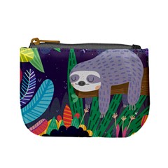 Sloth In Nature Mini Coin Purses by Mjdaluz