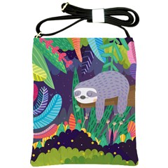 Sloth In Nature Shoulder Sling Bags by Mjdaluz