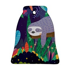 Sloth In Nature Bell Ornament (two Sides) by Mjdaluz