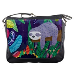 Sloth In Nature Messenger Bags