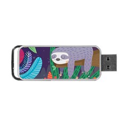 Sloth In Nature Portable Usb Flash (one Side) by Mjdaluz