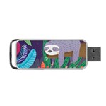 Sloth in nature Portable USB Flash (One Side) Front