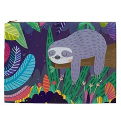 Sloth In Nature Cosmetic Bag (xxl)  by Mjdaluz