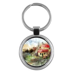 Old Spanish Village Key Chains (round)  by digitaldivadesigns