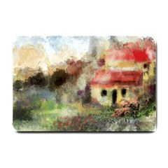 Old Spanish Village Small Doormat  by digitaldivadesigns