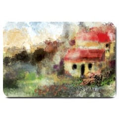 Old Spanish Village Large Doormat  by digitaldivadesigns