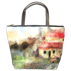 Old Spanish Village Bucket Bags by digitaldivadesigns