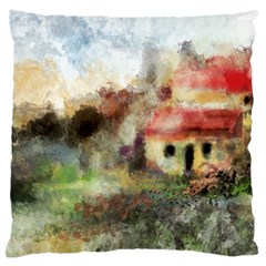 Old Spanish Village Large Cushion Case (two Sides) by digitaldivadesigns