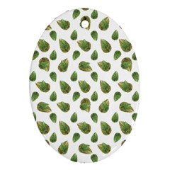 Leaves Motif Nature Pattern Ornament (oval) by dflcprints