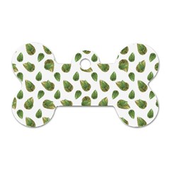 Leaves Motif Nature Pattern Dog Tag Bone (one Side) by dflcprints