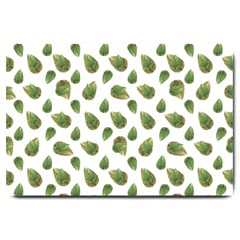 Leaves Motif Nature Pattern Large Doormat  by dflcprints