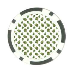 Leaves Motif Nature Pattern Poker Chip Card Guard by dflcprints