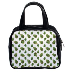 Leaves Motif Nature Pattern Classic Handbags (2 Sides) by dflcprints