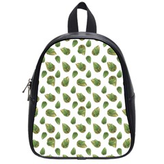 Leaves Motif Nature Pattern School Bags (small)  by dflcprints