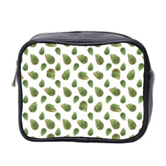 Leaves Motif Nature Pattern Mini Toiletries Bag 2-side by dflcprints