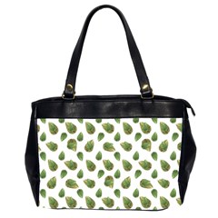 Leaves Motif Nature Pattern Office Handbags (2 Sides)  by dflcprints