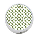 Leaves Motif Nature Pattern 4-Port USB Hub (Two Sides)  Front