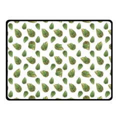 Leaves Motif Nature Pattern Double Sided Fleece Blanket (small) 