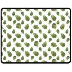 Leaves Motif Nature Pattern Double Sided Fleece Blanket (medium)  by dflcprints