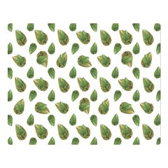 Leaves Motif Nature Pattern Double Sided Flano Blanket (large)  by dflcprints