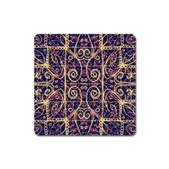 Tribal Ornate Pattern Square Magnet by dflcprints