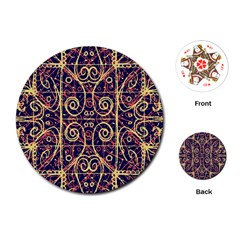 Tribal Ornate Pattern Playing Cards (round)  by dflcprints