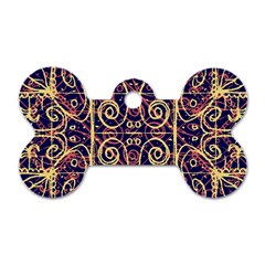 Tribal Ornate Pattern Dog Tag Bone (one Side) by dflcprints