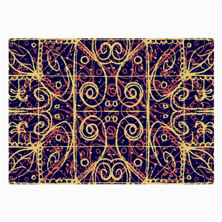 Tribal Ornate Pattern Large Glasses Cloth