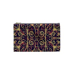 Tribal Ornate Pattern Cosmetic Bag (small)  by dflcprints