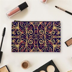 Tribal Ornate Pattern Cosmetic Bag (medium)  by dflcprints