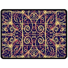 Tribal Ornate Pattern Fleece Blanket (large)  by dflcprints