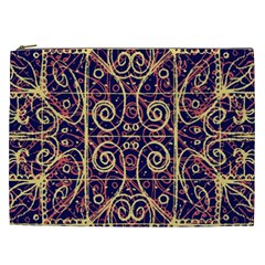 Tribal Ornate Pattern Cosmetic Bag (xxl)  by dflcprints