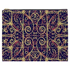 Tribal Ornate Pattern Cosmetic Bag (xxxl)  by dflcprints