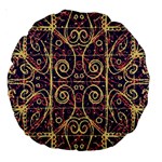 Tribal Ornate Pattern Large 18  Premium Round Cushions Back