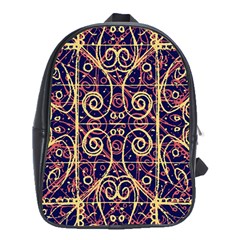 Tribal Ornate Pattern School Bags (xl)  by dflcprints