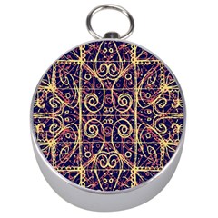 Tribal Ornate Pattern Silver Compasses by dflcprints