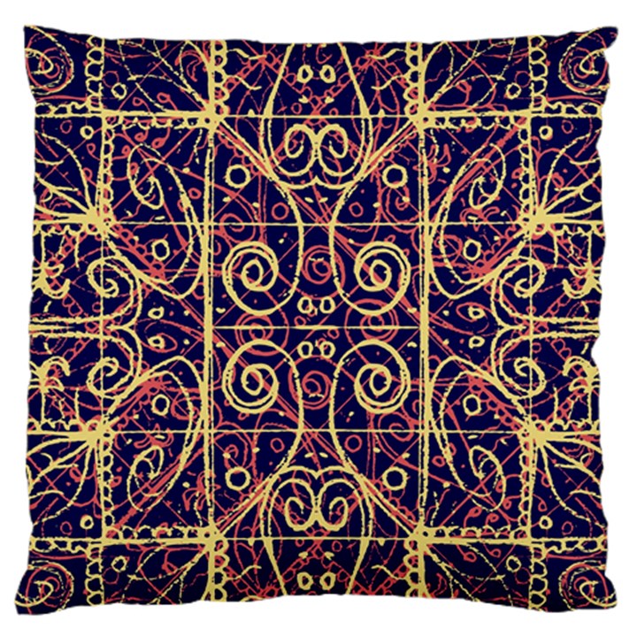 Tribal Ornate Pattern Standard Flano Cushion Case (Two Sides)