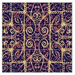 Tribal Ornate Pattern Large Satin Scarf (Square) Front