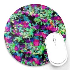 Blended Texture              Round Mousepad by LalyLauraFLM