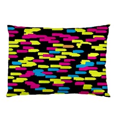 Colorful Strokes On A Black Background             Pillow Case by LalyLauraFLM