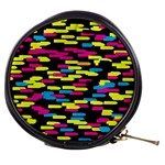 Colorful strokes on a black background             Mini Makeup Bag Front