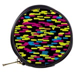 Colorful strokes on a black background             Mini Makeup Bag Back