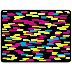 Colorful Strokes On A Black Background            Plate Mat by LalyLauraFLM